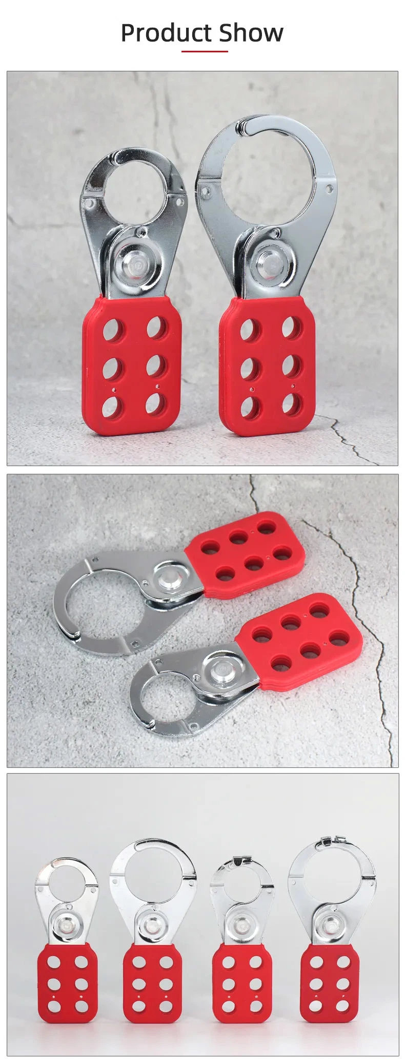 Good Price 6 Holes Steel Safety Lockout Tagout Hasp